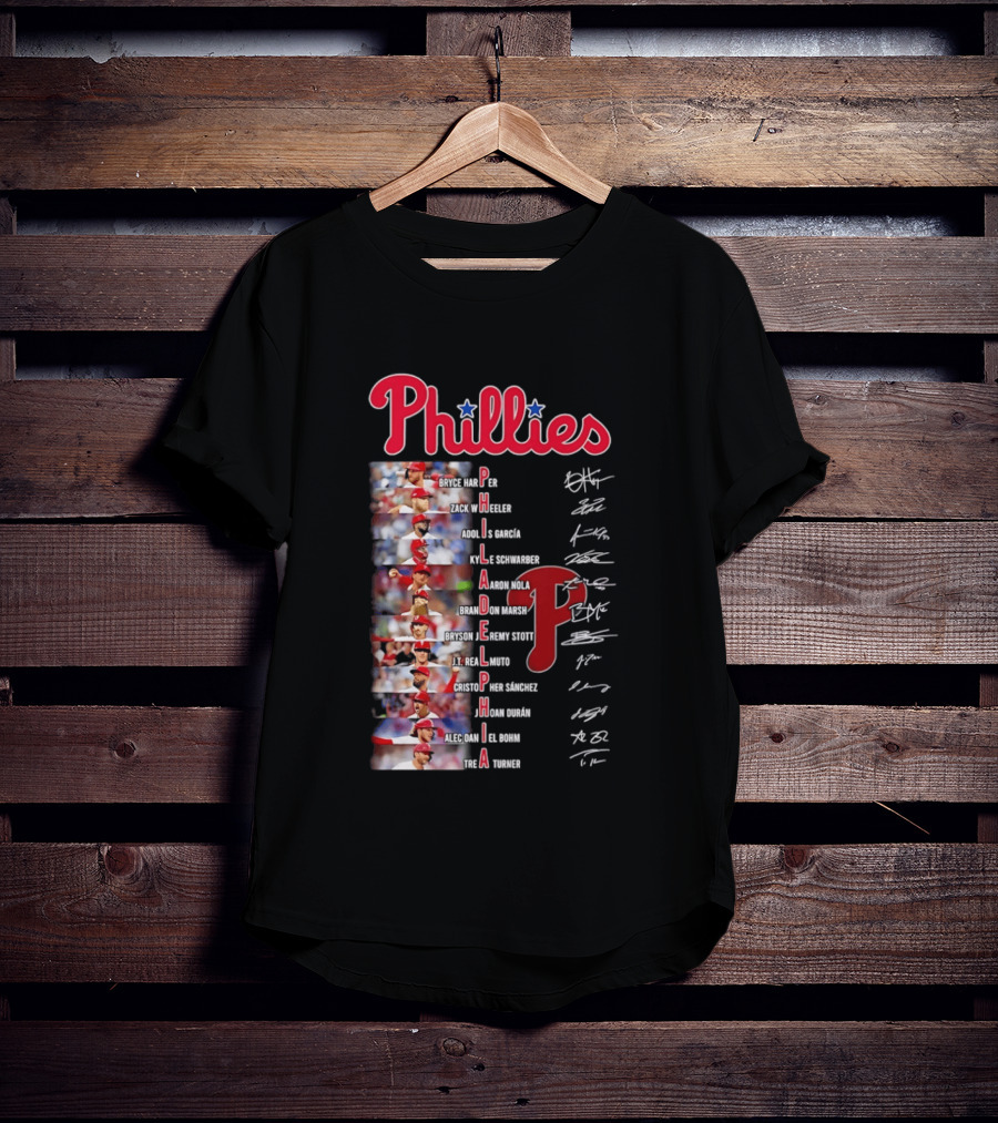 Phillies Baseball Stars Philadelphia Players Lineup T-Shirt