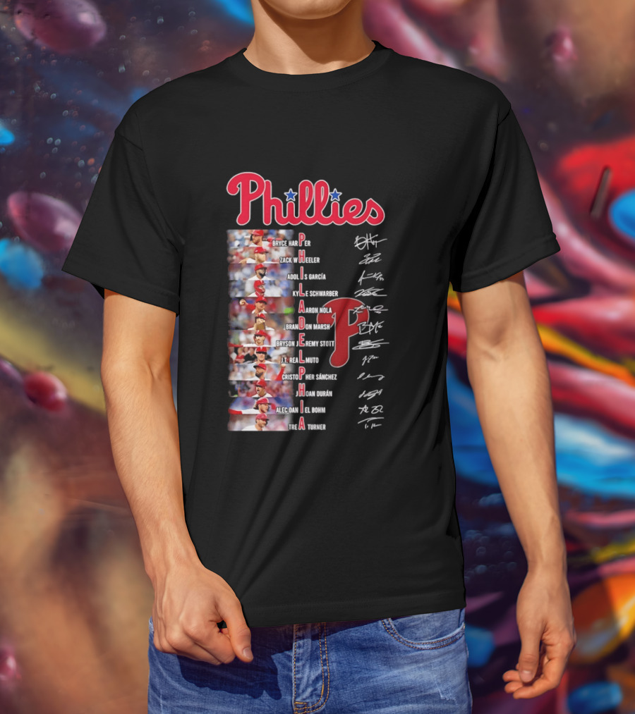 Phillies Baseball Stars Philadelphia Players Lineup T-Shirt