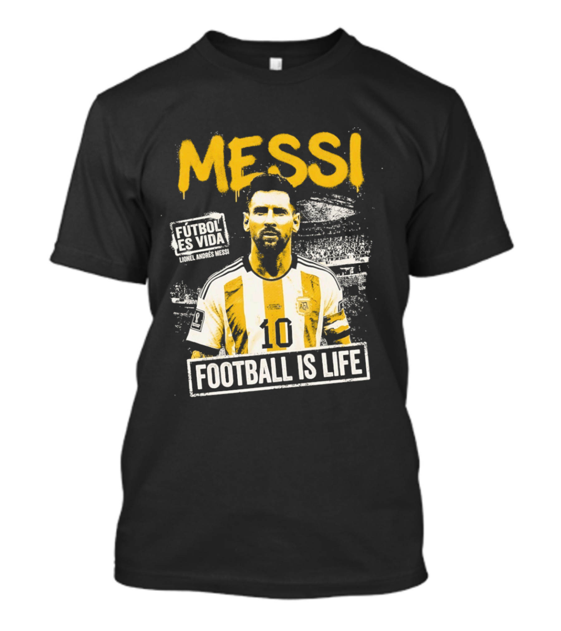 Messi Futbol Es Vida Football Is Life Argentina National Team T-Shirt