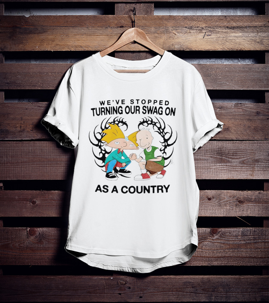 We Have Stopped Turning Our Swag On As A Country Cartoon Characters Mashup T-Shirt