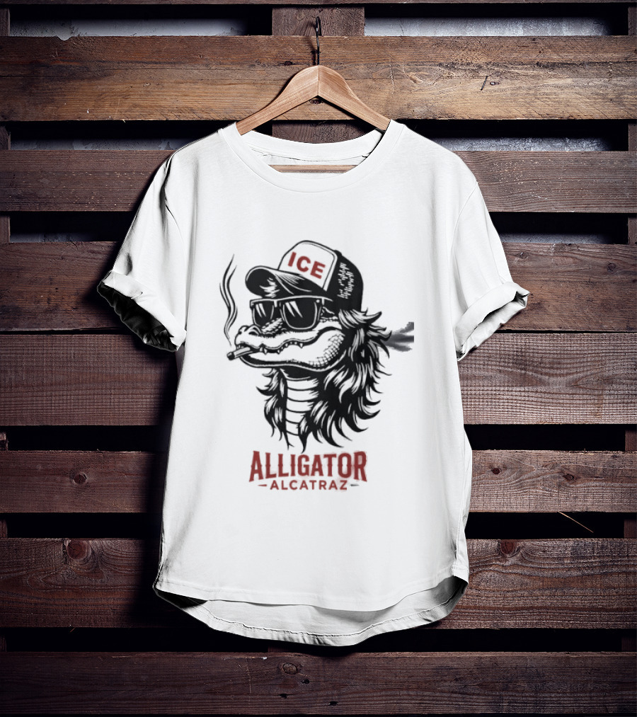 Alligator Alcatraz Ice Smoking T-Shirt
