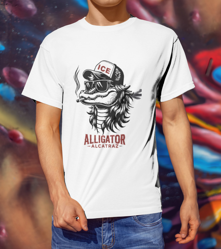 Alligator Alcatraz Ice Smoking T-Shirt