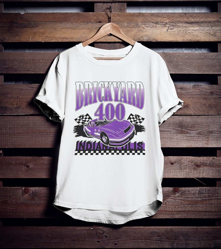 Brickyard 400 Indianapolis Purple Race Car NASCAR Event T-Shirt