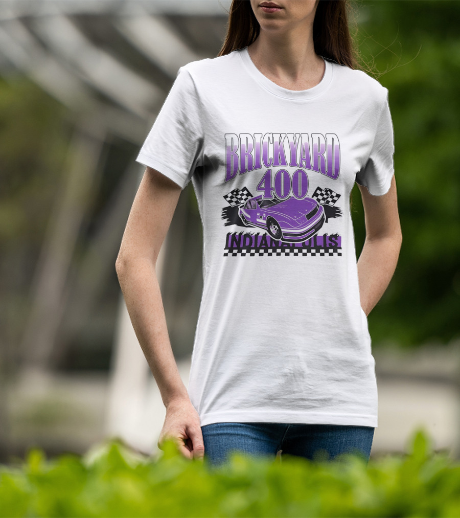Brickyard 400 Indianapolis Purple Race Car NASCAR Event T-Shirt