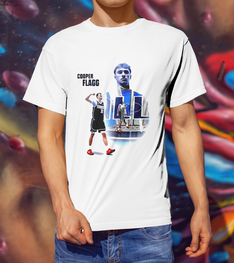 Cooper Flagg Dallas Mavericks MAUS 32 Basketball Player Art 2026 NBA Rookie Of The Year T-Shirt