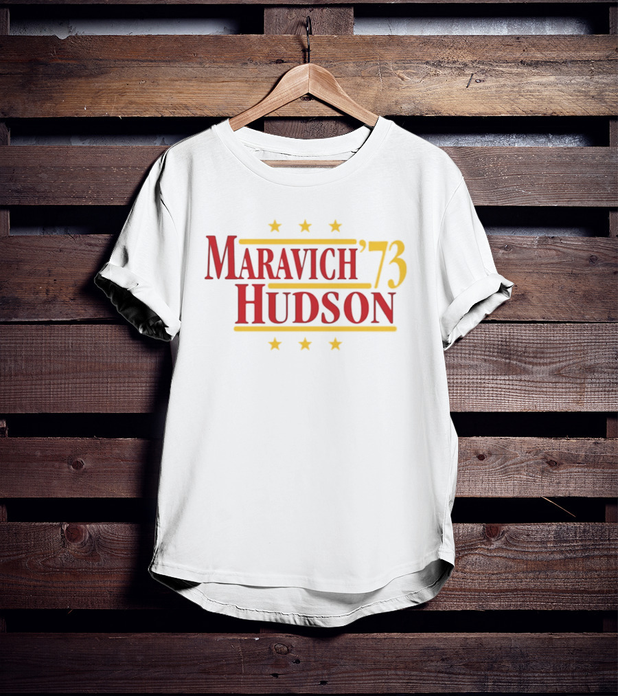 Atlanta Hawks Maravich Hudson 1973 NBA Stars T-Shirt