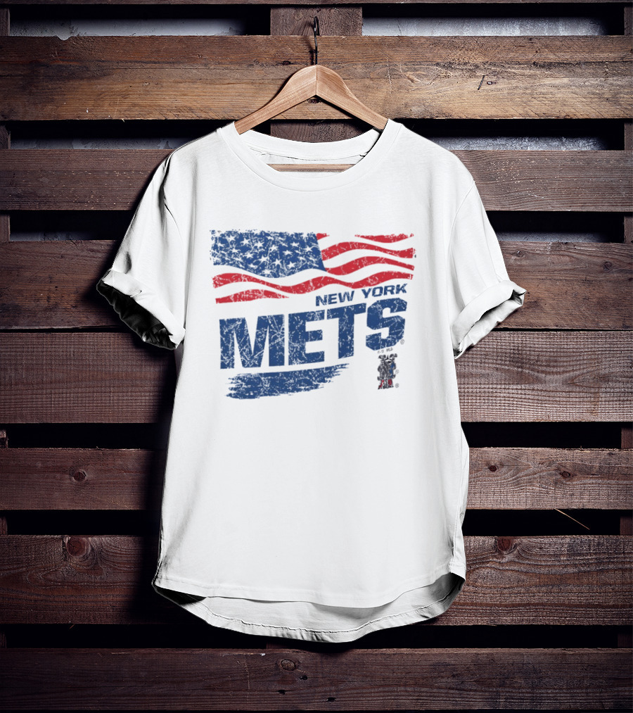 New York Mets 4th Of July American Flag Stars And Stripes 250th Anniversary T-Shirt