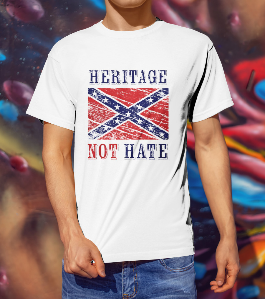 Heritage Not Hate Confederate Flag Southern T-Shirt