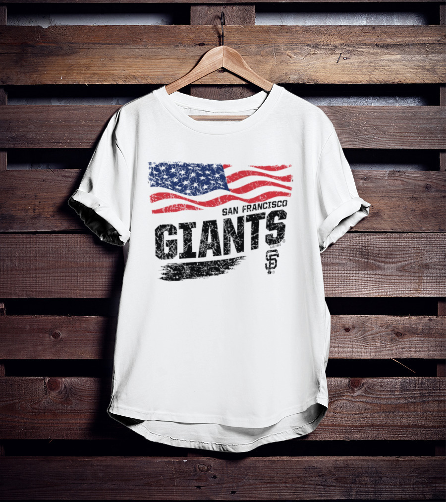 San Francisco Giants American Flag 4th Of July Celebration T-Shirt