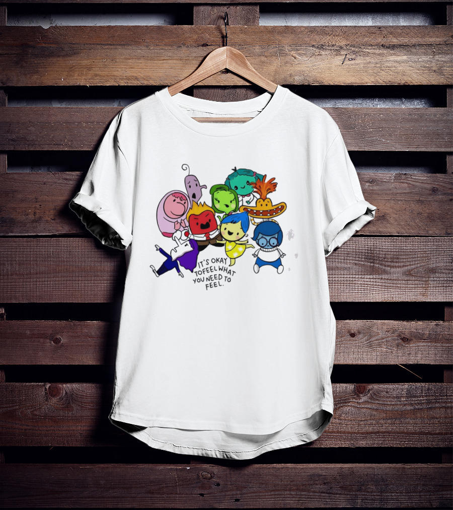 Inside Out Characters It's Okay To Feel What You Need To Feel Pixar T-Shirt