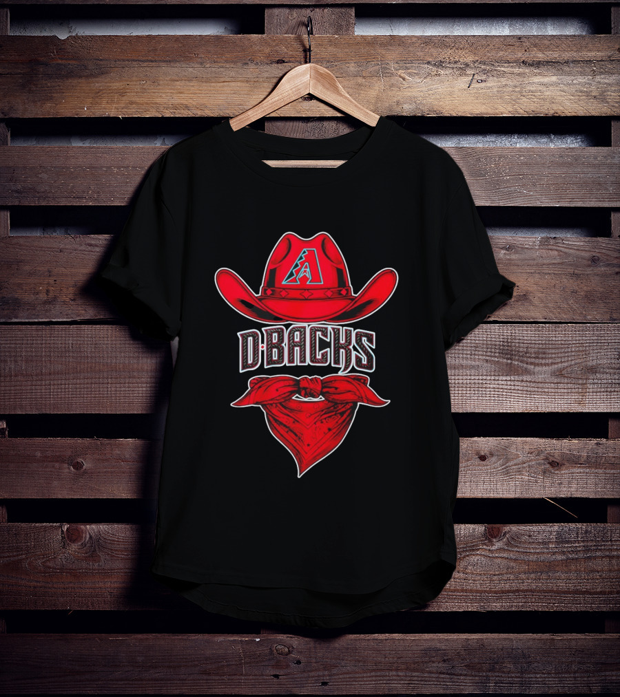 Arizona Diamondbacks D Backs Cowboy Hat Bandana Western Heritage T-Shirt