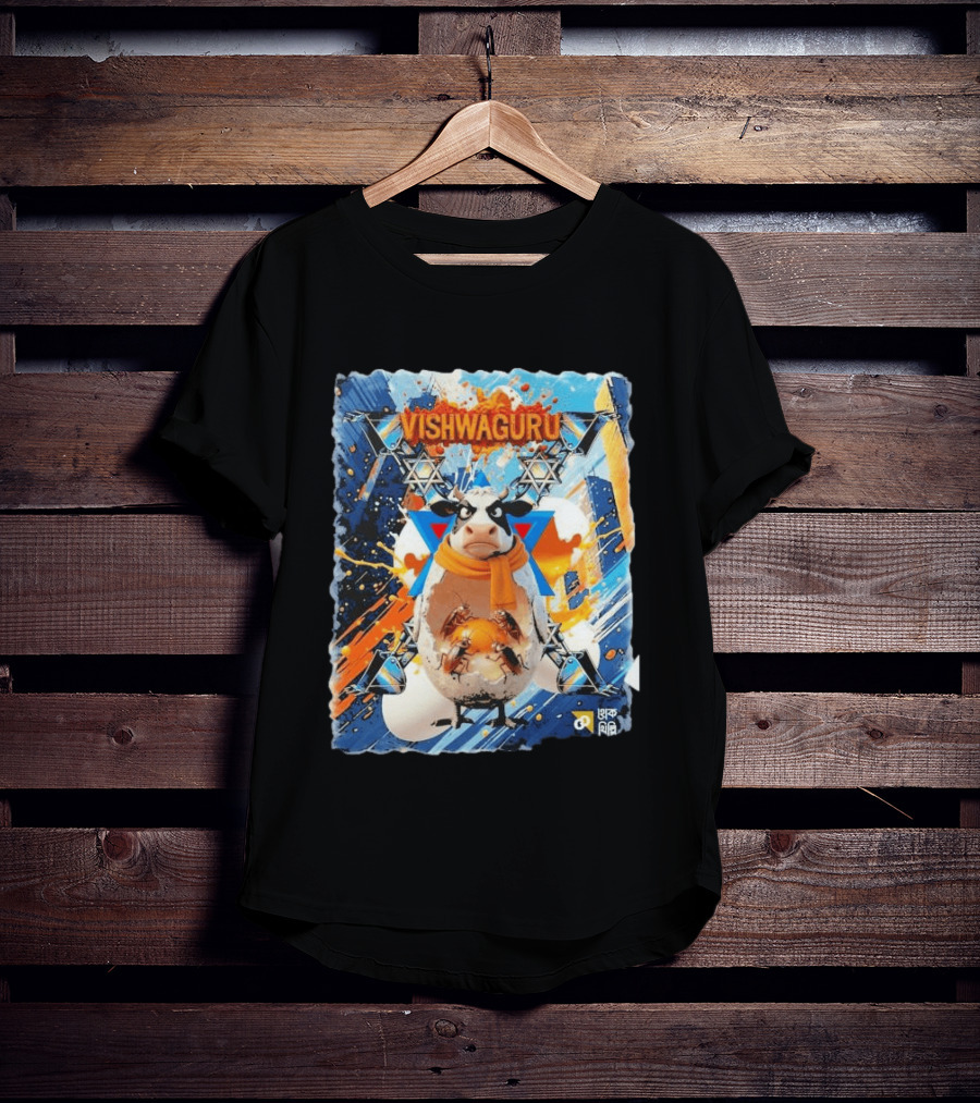 Vishwaguru Cow 2026 Stars Abstract T-Shirt