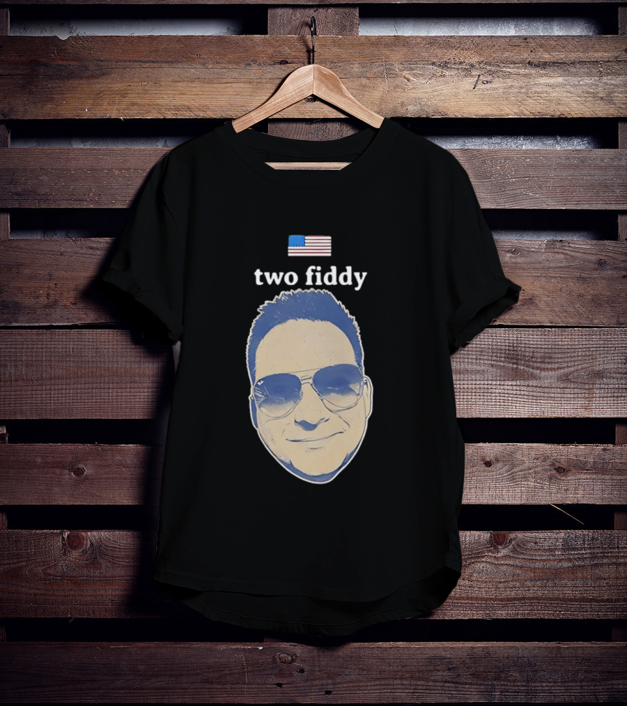Two Fiddy Jeremy Robinson Face With Sunglasses American Flag T-Shirt