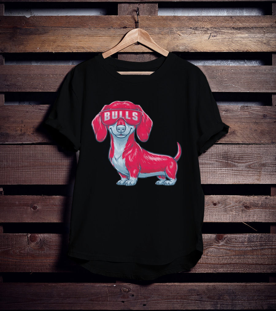 Bulls Dachshund With Sunglasses Cartoon T-Shirt