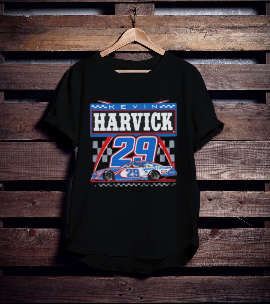 Kevin Harvick 29 Hendrick Cars NASCAR Racing Checkered Flag T-Shirt