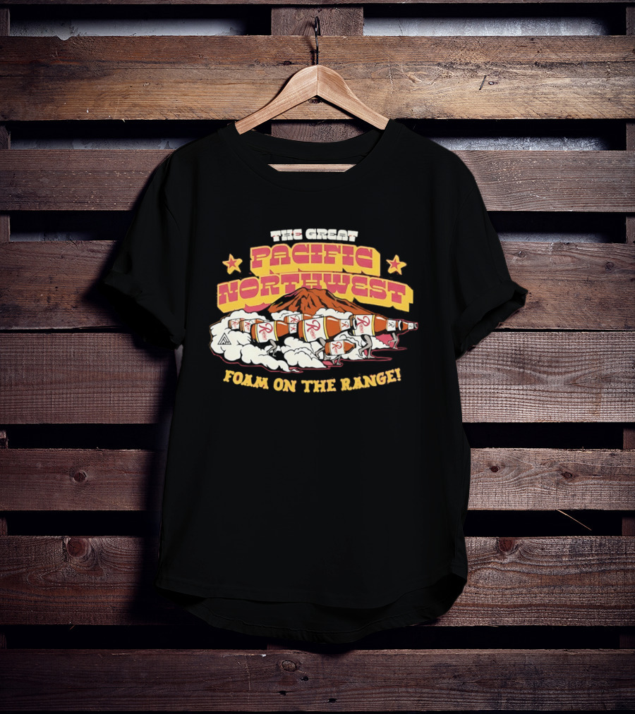 The Great Pacific Northwest Foam On The Range Rainier Beer Mountain T-Shirt