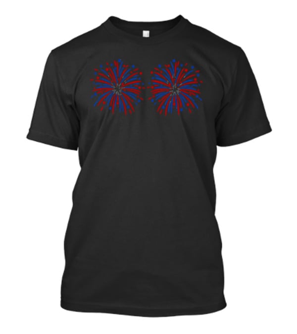 Fireworks Red Blue Burst Festival Celebration T-Shirt