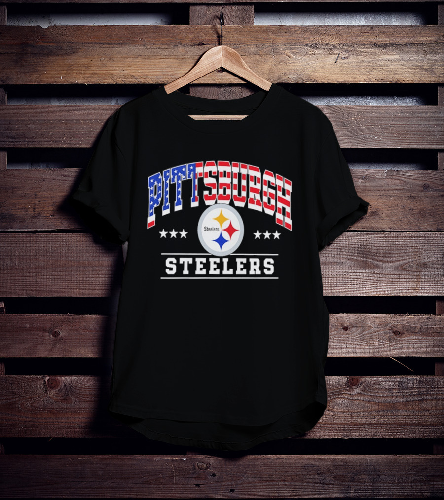 Pittsburgh Steelers American Flag 1776 2026 250 Years Celebration T-Shirt