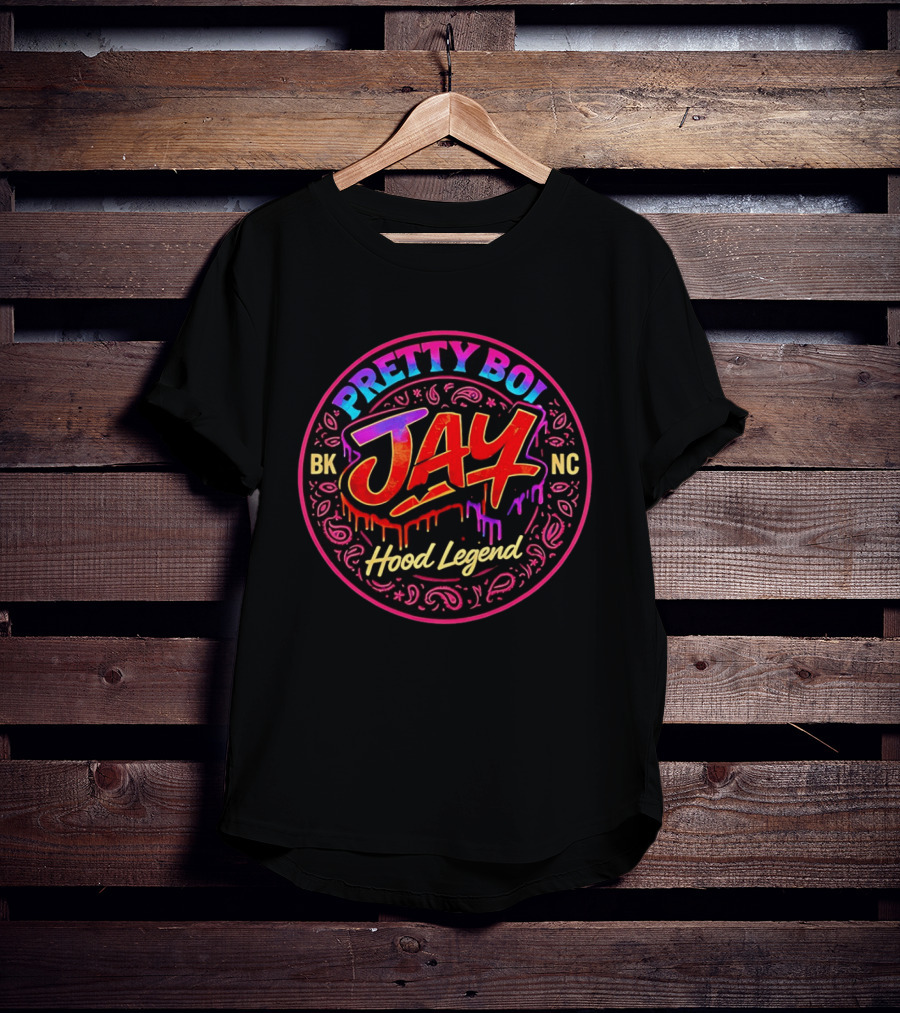 Pretty Boi Jay BK NC Hood Legend Graffiti T-Shirt