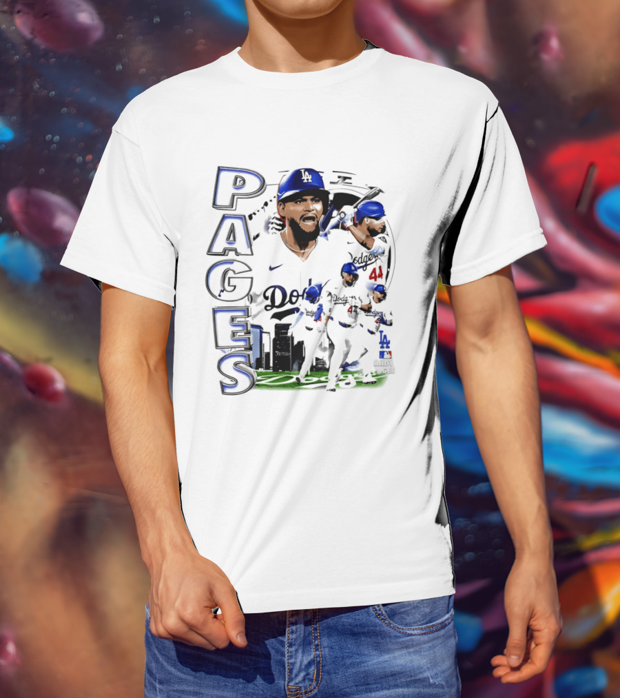 Andy Pages Los Angeles Dodgers 90s Bootleg Collage Dodgers 44 T-Shirt