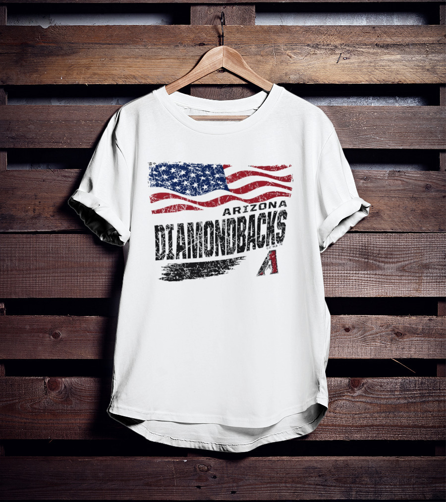 Arizona Diamondbacks Waving American Flag Fourth Of July Celebration T-Shirt