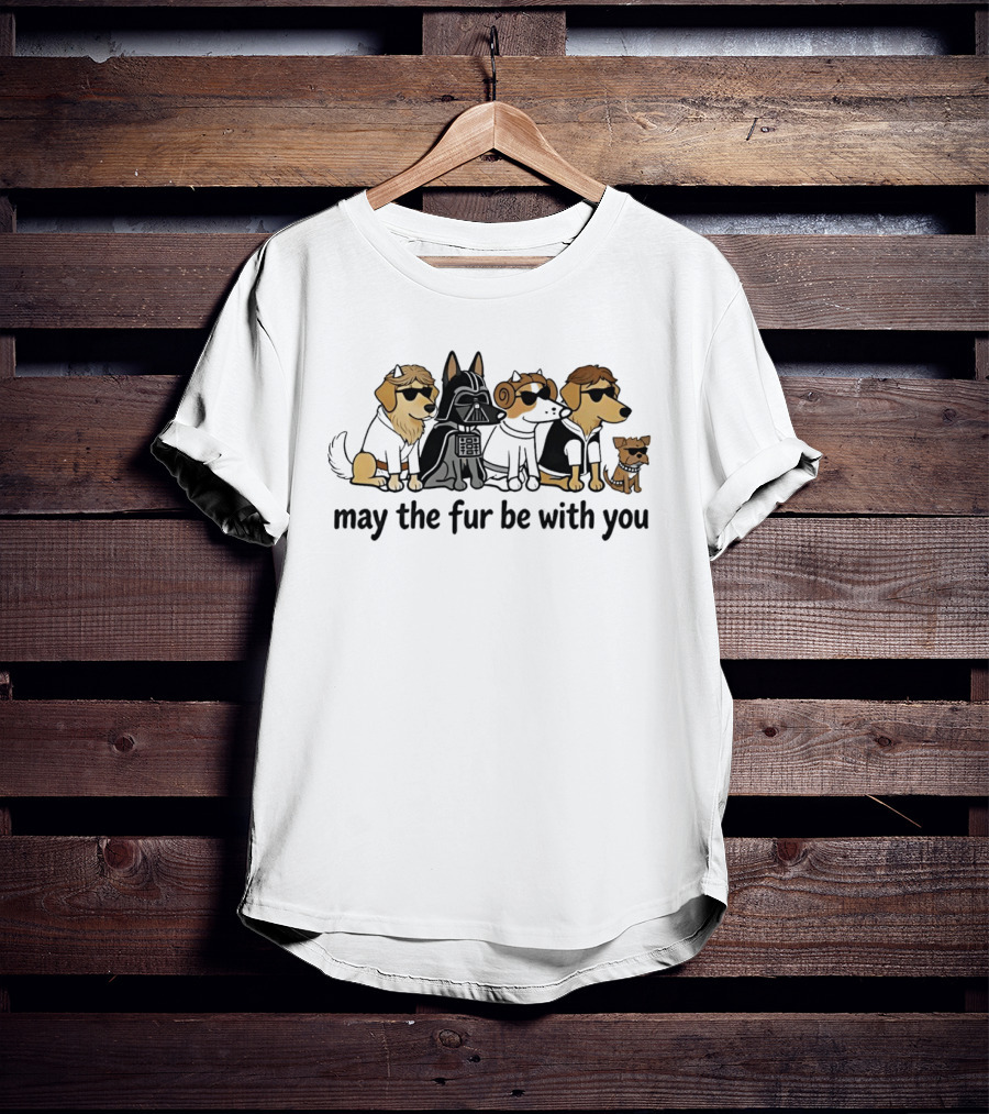 May The Fur Be With You DogGeek Star Wars Dogs T-Shirt