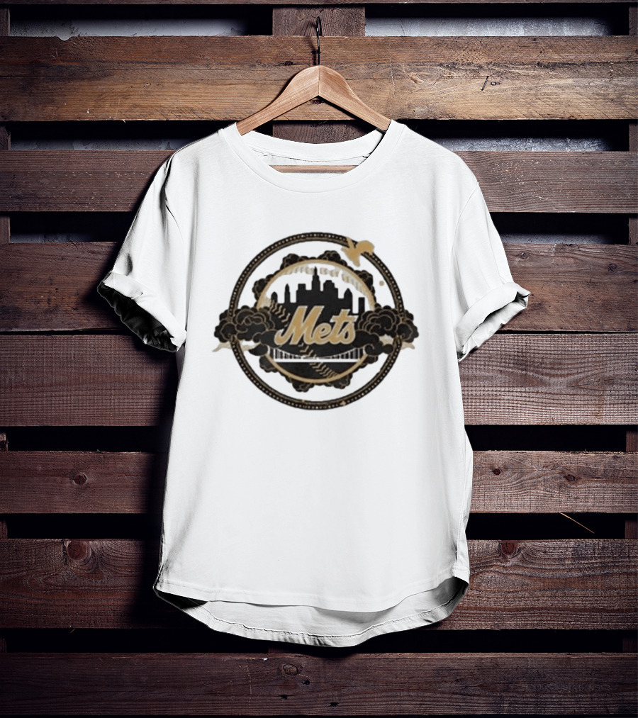 Mets Fourth Wing Night Skyline Baseball T-Shirt