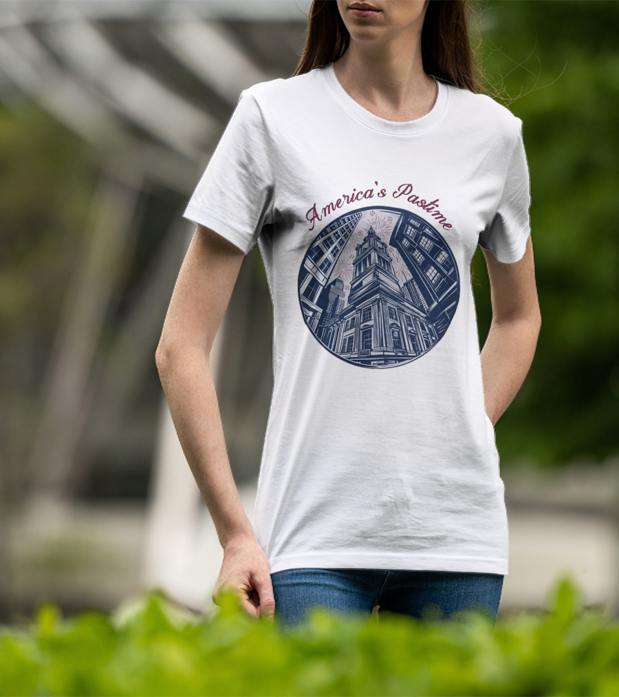 Philadelphia Independence Hall America's Pastime Baseball T-Shirt