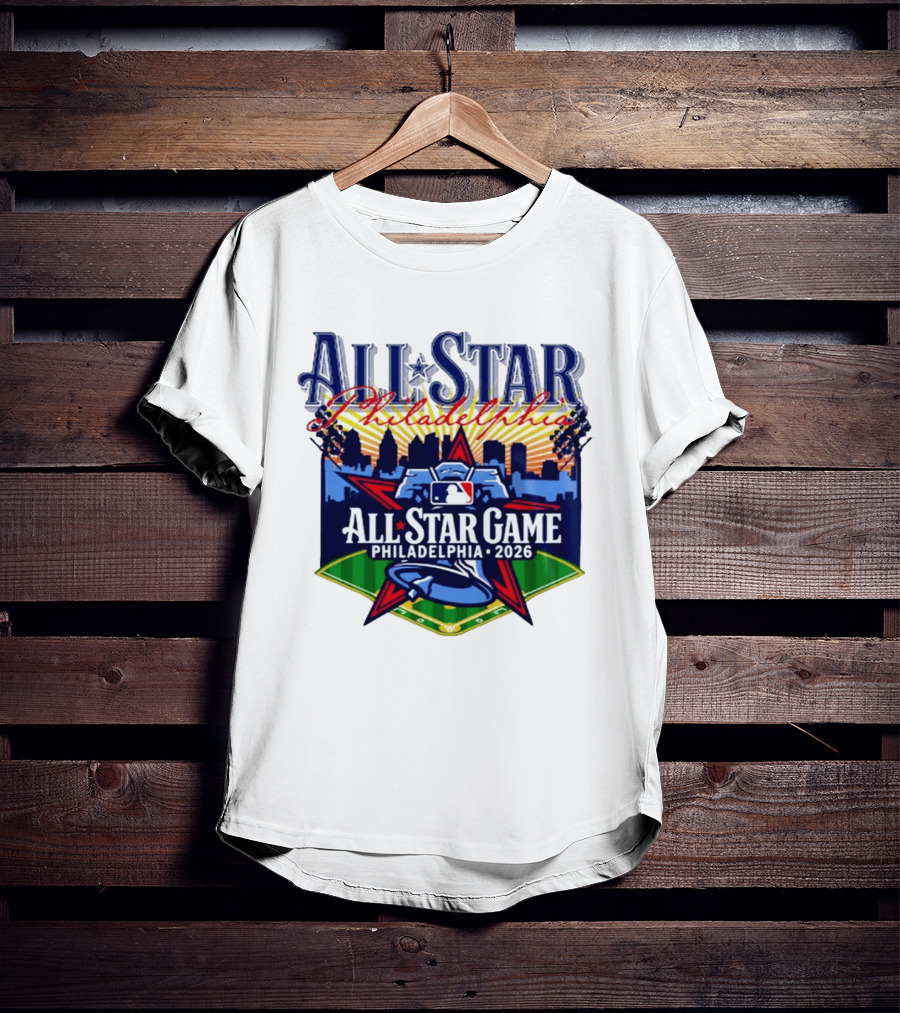 Philadelphia Phillies All Star Game 2026 Skyline Baseball MLB T-Shirt