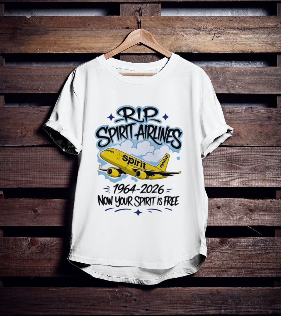 RIP Spirit Airlines 1964 2026 Now Your Spirit Is Free T-Shirt