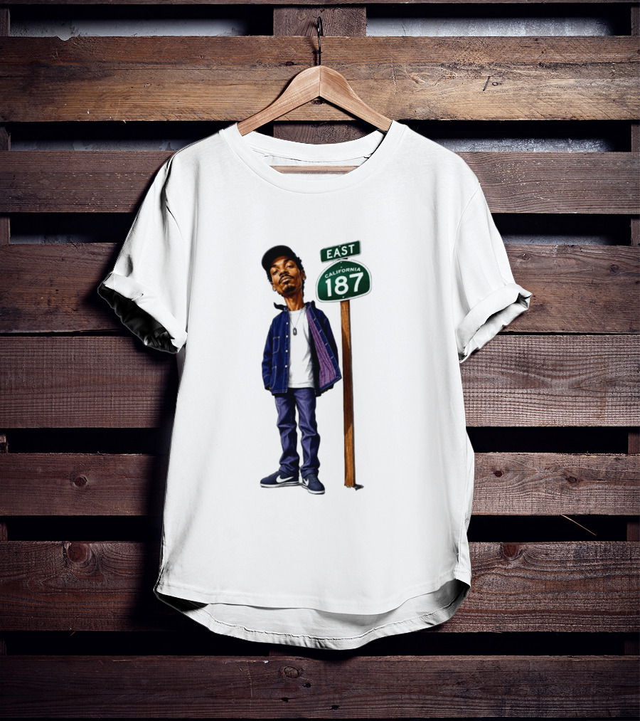 Snoop Dogg California 187 East Sign West Coast Hip Hop T-Shirt