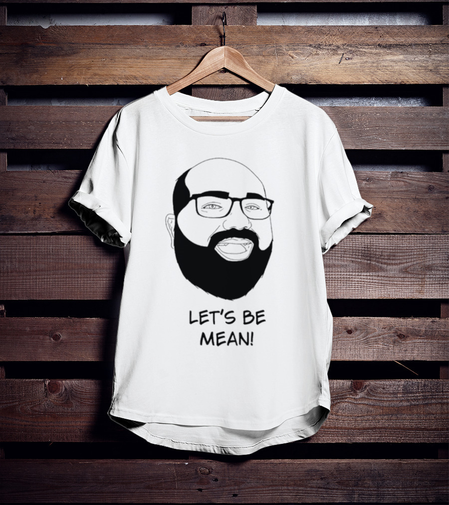 Vsauce Michael Stevens Let's Be Mean Text And Face T-Shirt