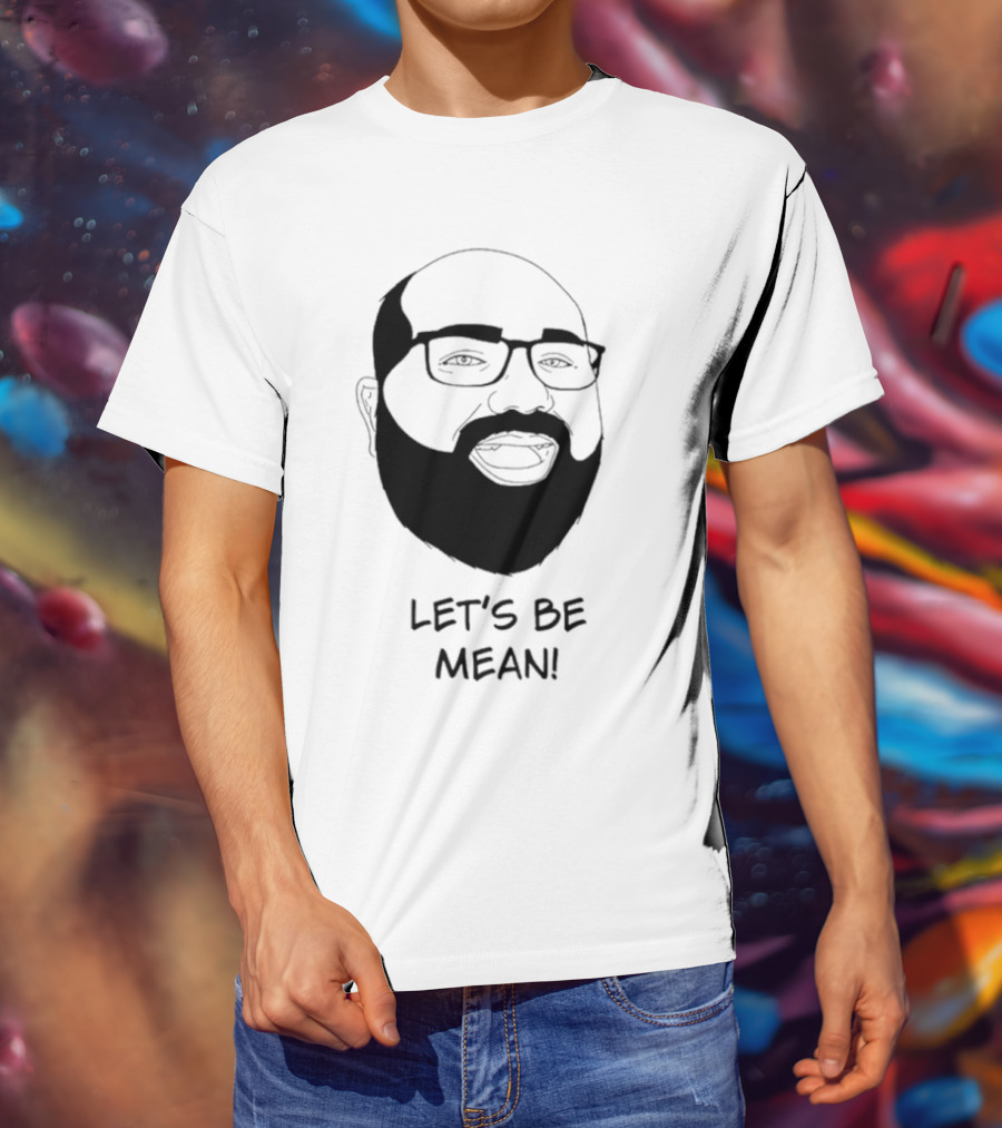 Vsauce Michael Stevens Let's Be Mean Text And Face T-Shirt
