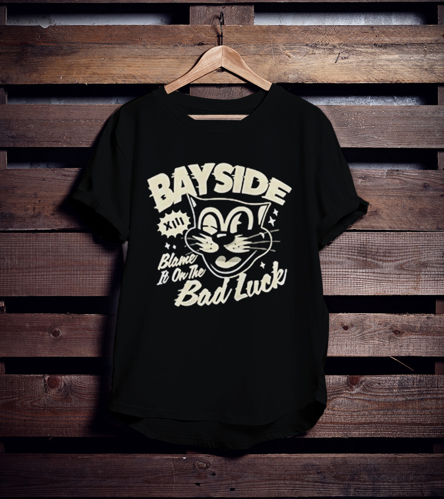 Bayside Blame It On The Bad Luck Cat XIII Stars T-Shirt