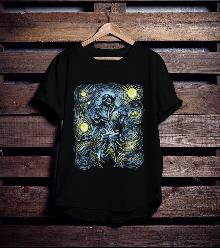 Starry Night Han Solo In Carbonite Van Gogh T-Shirt