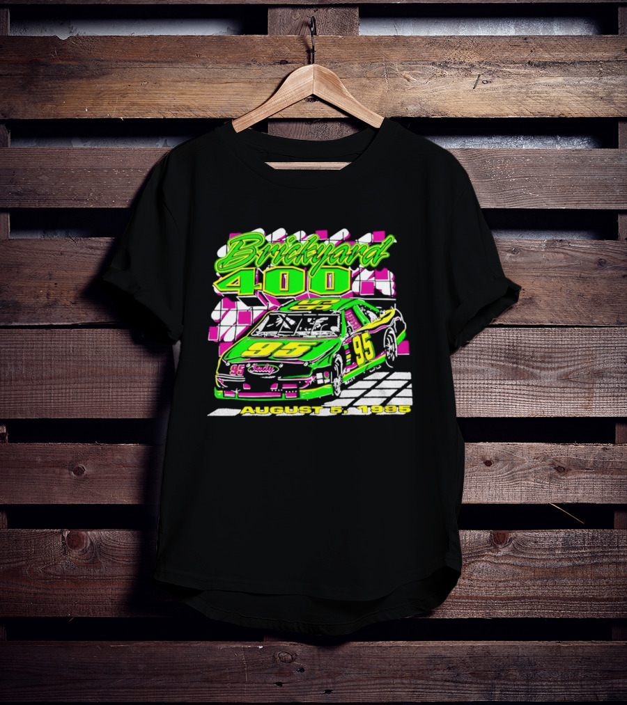 Brickyard 400 August 5 1995 Racing 95 Indy Checkerboard T-Shirt