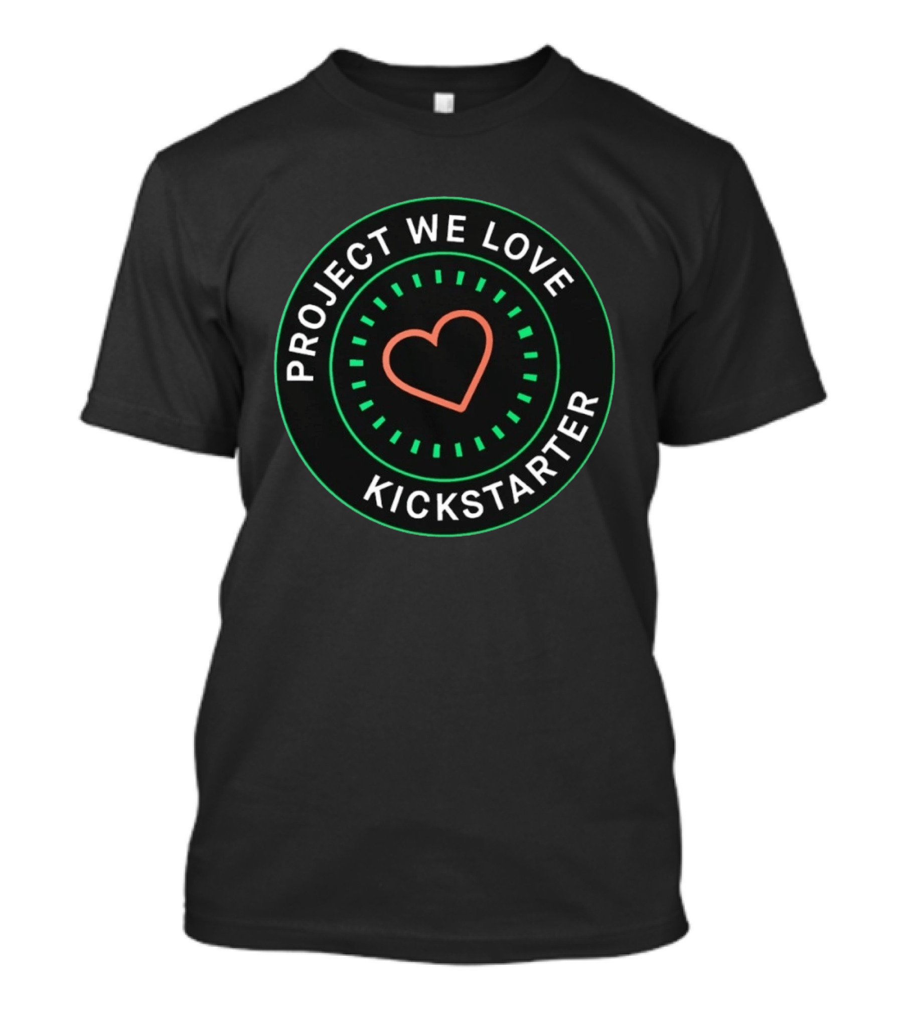 Project We Love Kickstarter Heart Badge Circular T-Shirt