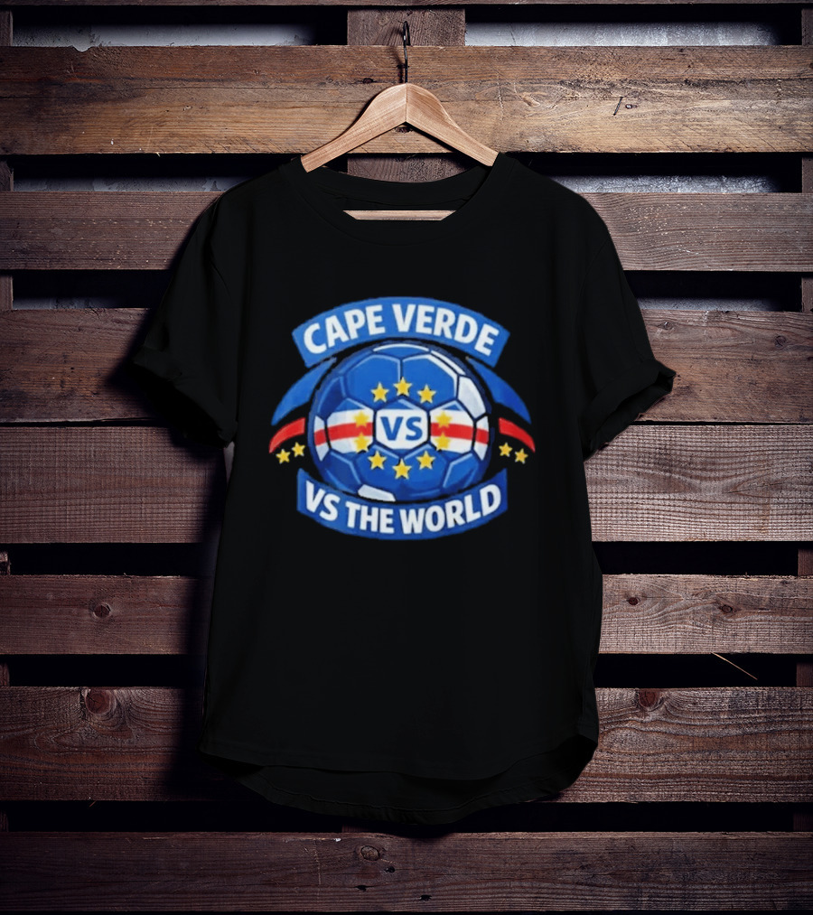 Cape Verde Football Vs The World Soccer Ball Stars T-Shirt