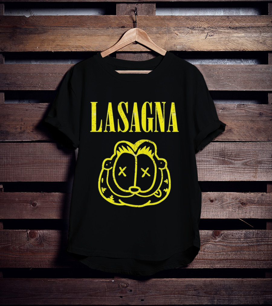 Lasagna Cat Parody Smells Like Teen Spirit T-Shirt