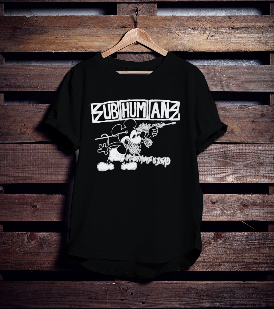 Subhumans Mickey Mouse Is Dead Punk Rock T-Shirt