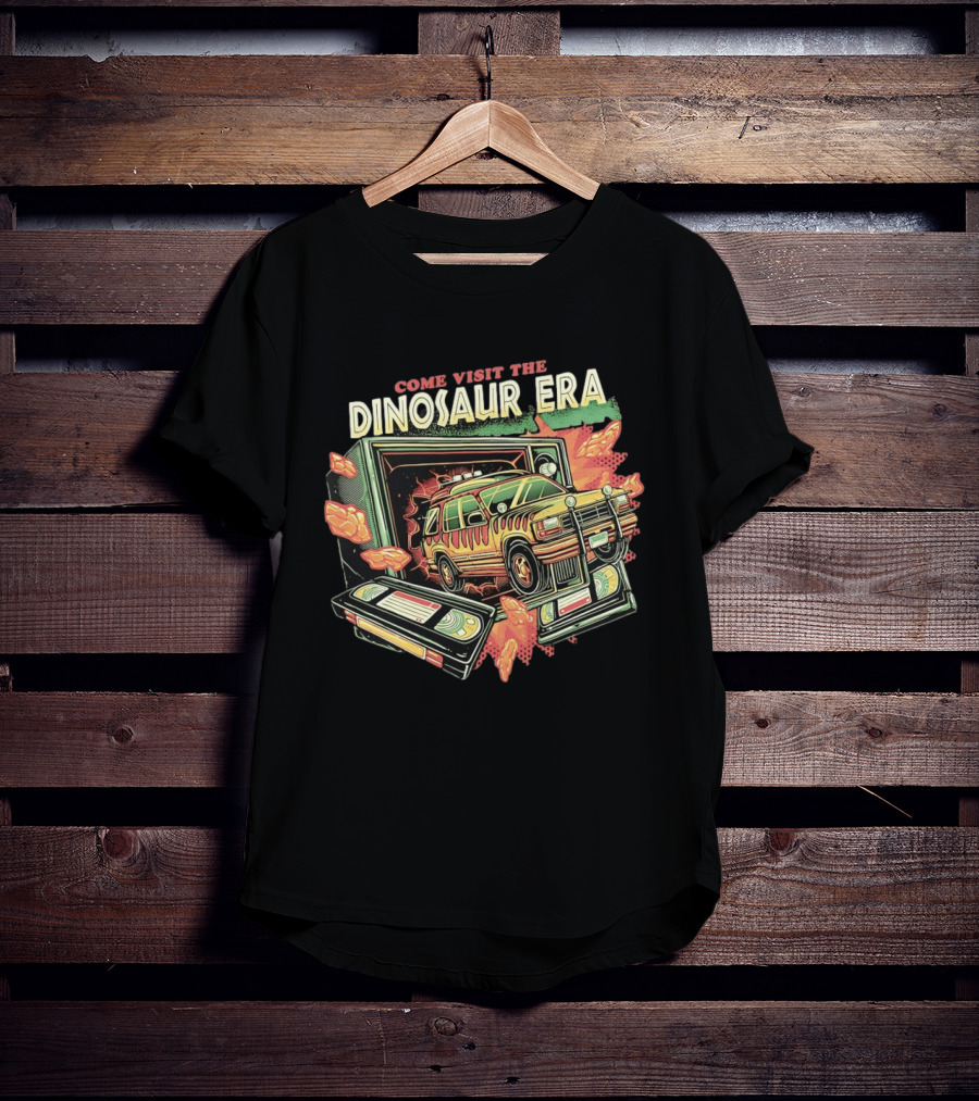 Come Visit The Dinosaur Era Jeep Bursting Through TV T-Shirt