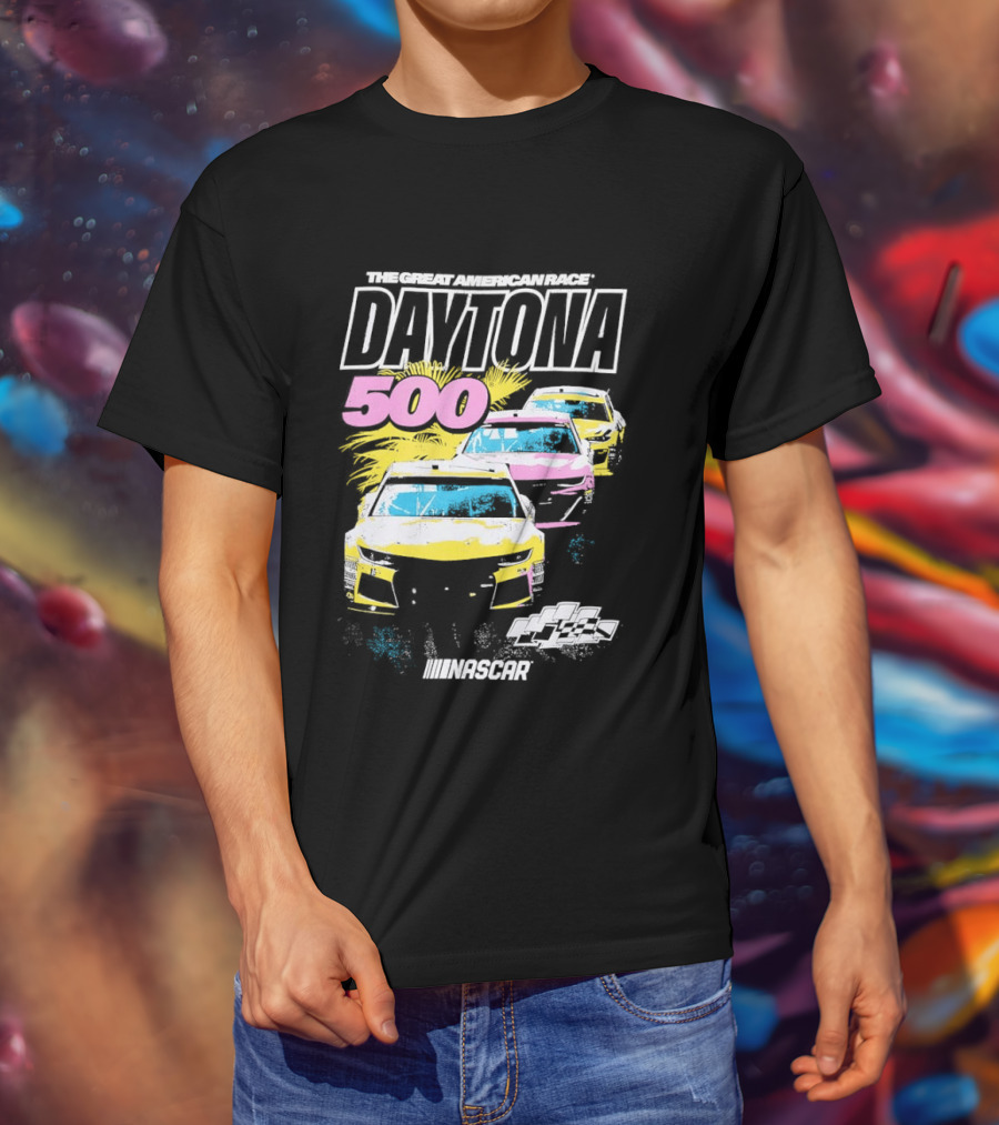 Daytona 500 NASCAR Racing The Great American Race Stock Car Competition T-Shirt