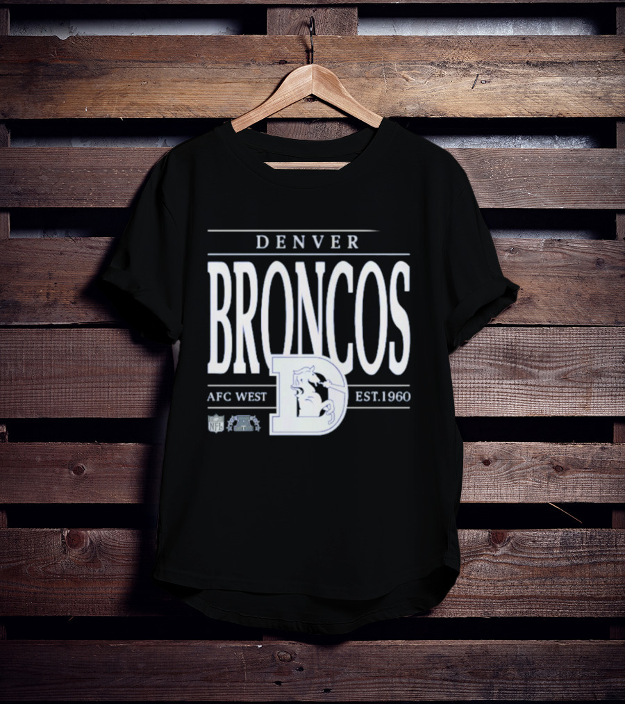 Denver Broncos AFC West Est 1960 NFL Football Retro D T-Shirt
