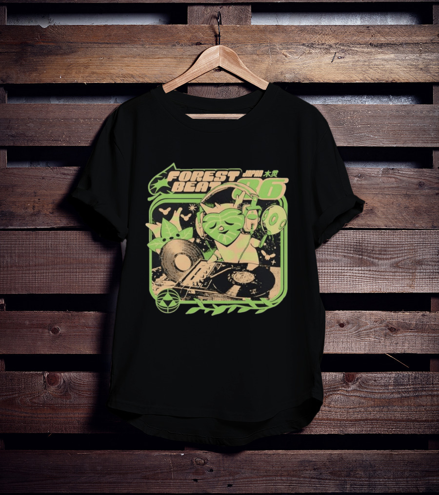 Forest Beat Korok DJ Vinyl Turntable Japan Music 86 T-Shirt