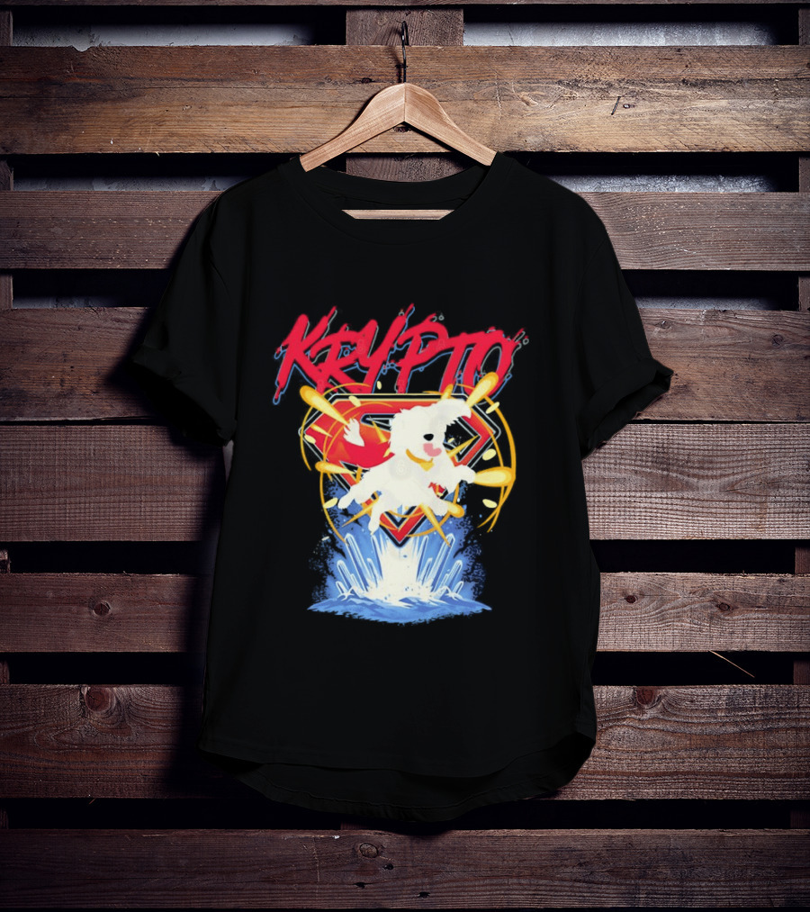 Krypto The Superdog With Superman Symbol And Skateboard T-Shirt