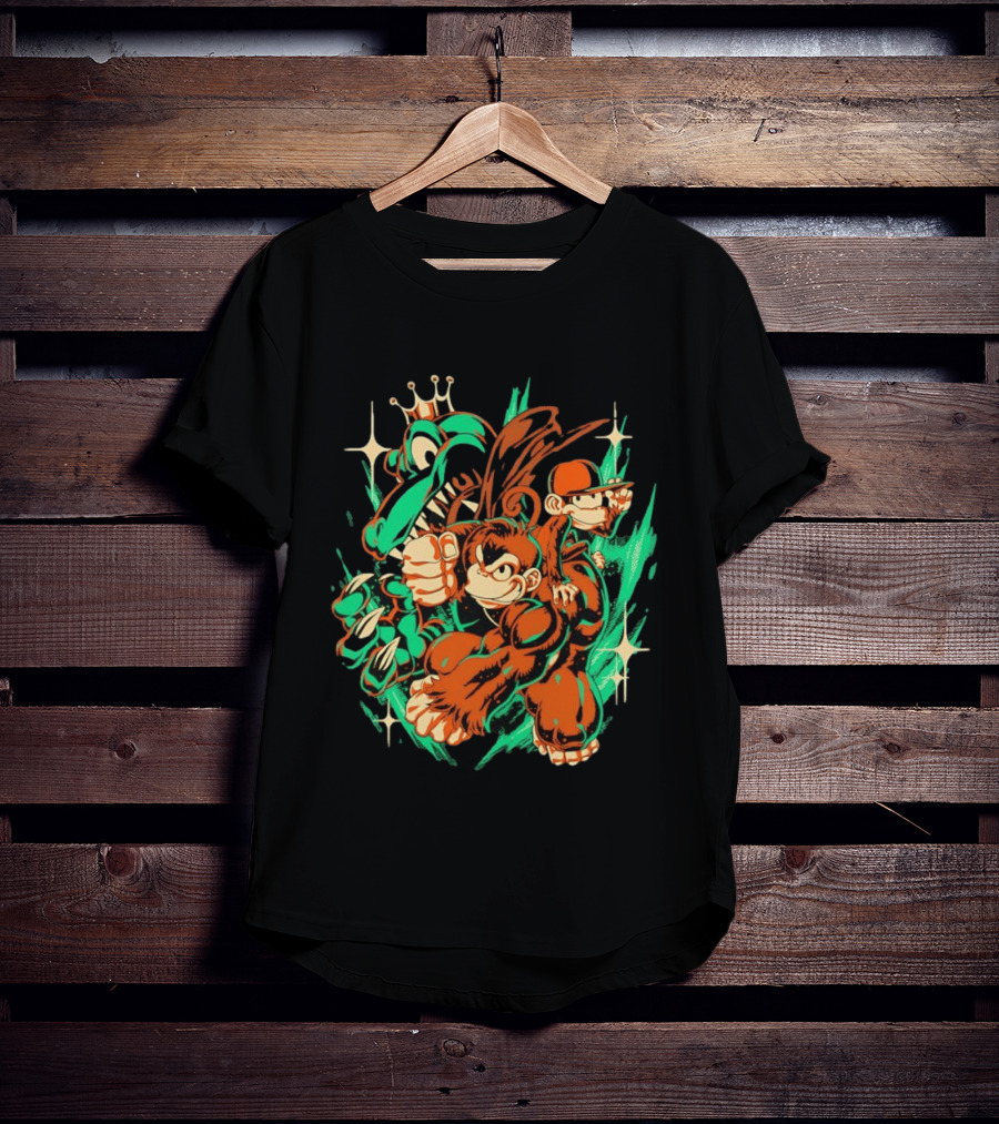 Donkey Kong Country Powerful Punch Dynamic Adventure T-Shirt