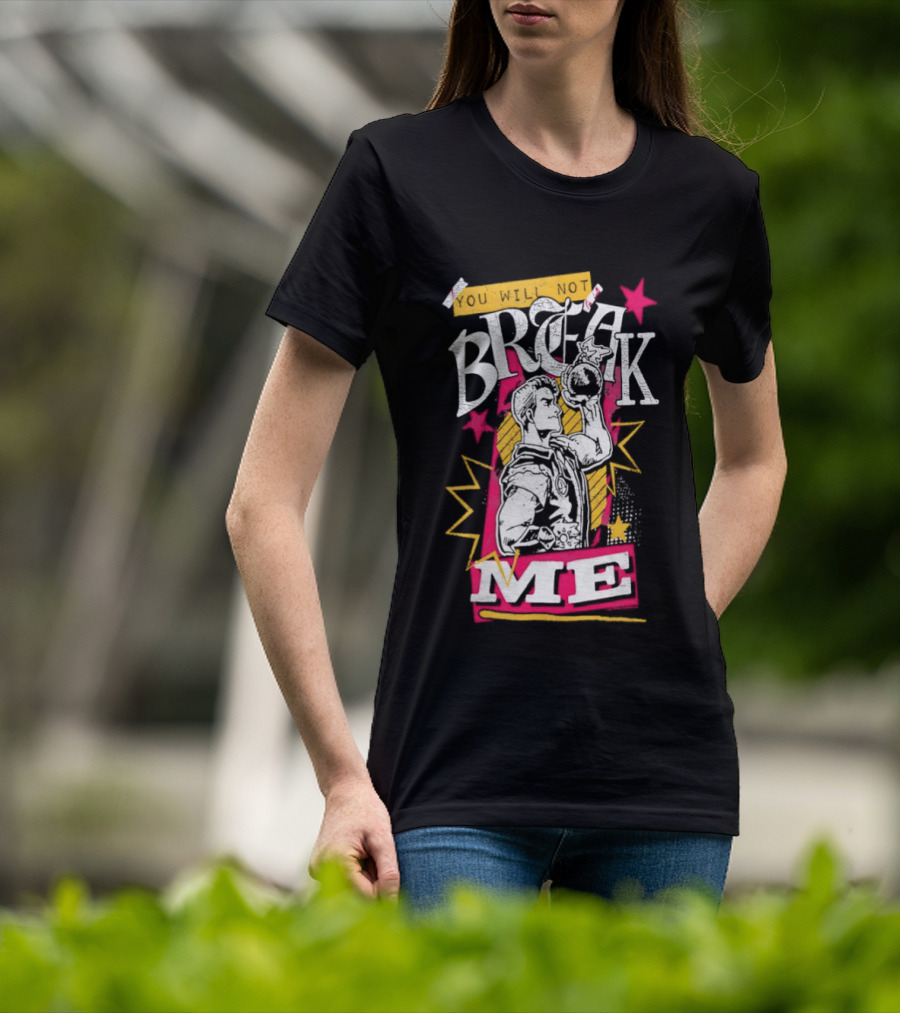 Break Me Bomb Guy Bold Typography Power Starburst T-Shirt