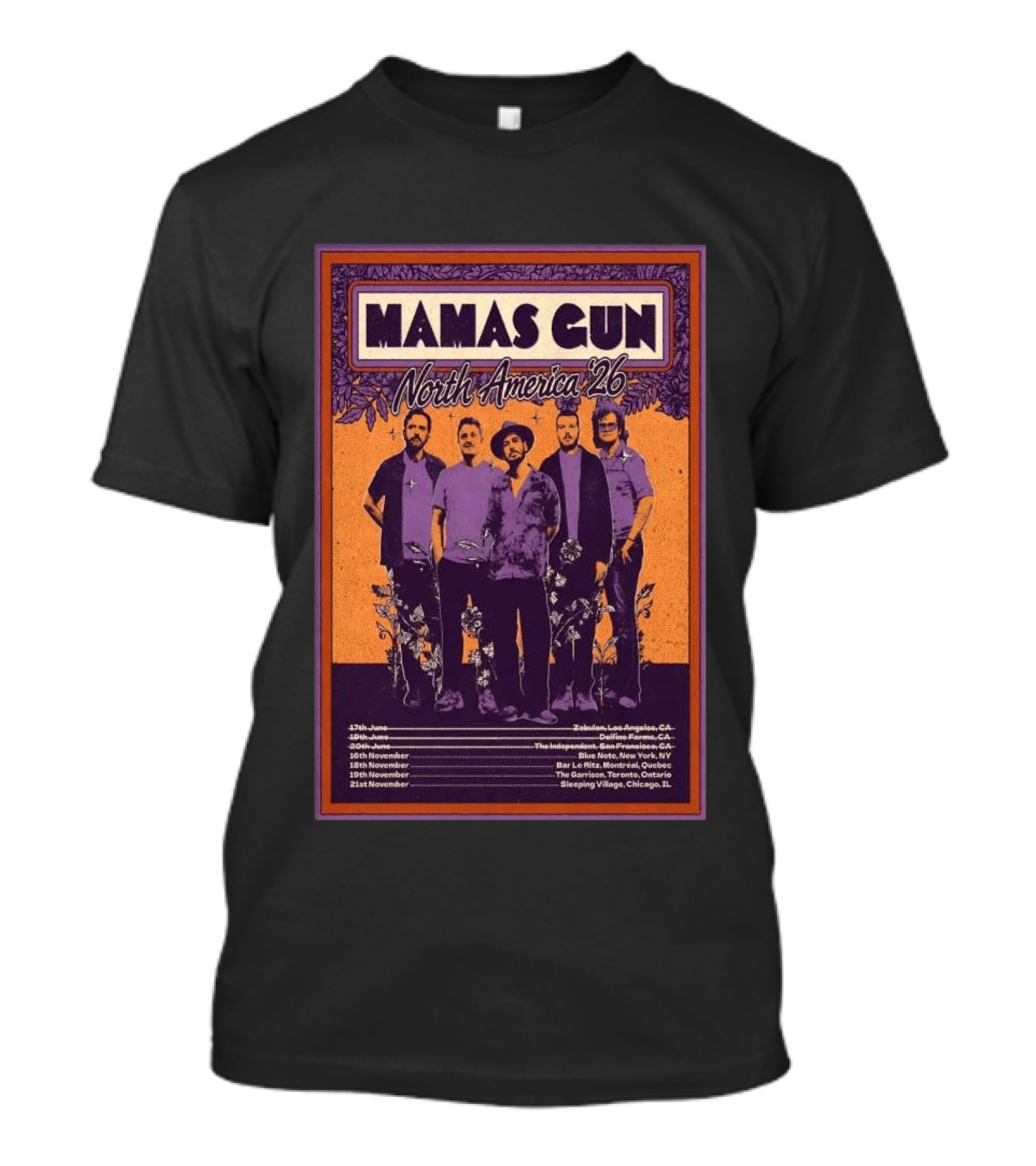 Mamas Gun North America Tour 2026 Dates And Locations T-Shirt