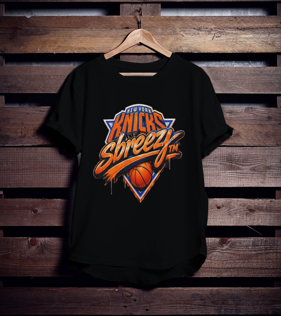 New York Knicks Sbreezy Basketball Triangle TM T-Shirt