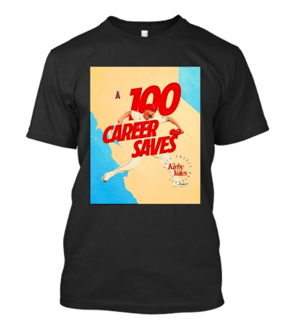 Los Angeles Angels Kirby Yates 100 Career Saves Milestone 2026 T-Shirt